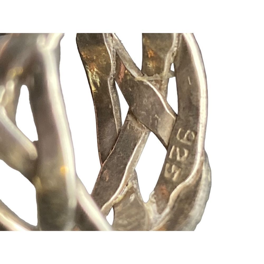 Sterling Silver 925 Open Weave Celtic Knot Ring - Wedding Band size 7.5 - Picture 2 of 11